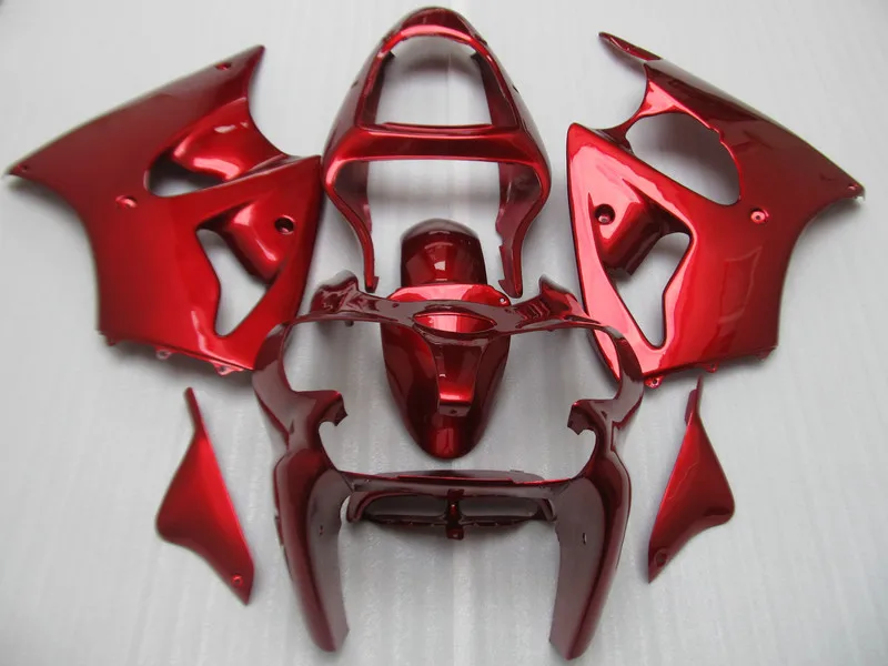 

Injection mold Fairing kit for KAWASAKI Ninja ZX6R 636 00 01 02 ZX 6R 2000 2001 2002 ABS all red Fairings set+gifts KG09