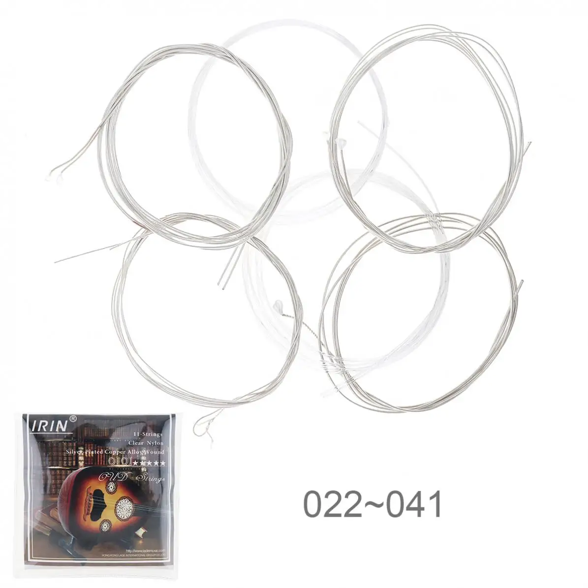 

6pcs/lot Oud String 022-041 Inch Clear Nylon Silver-Plated Copper Alloy with Full Bright Tone