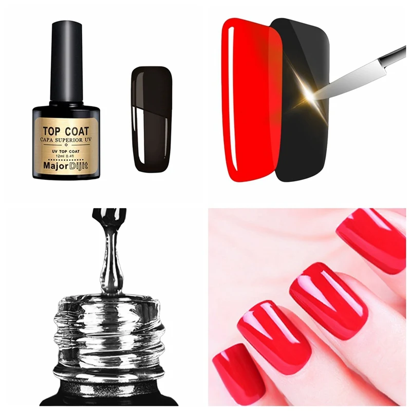 12ml Tempered Enhance Top Coat Nail Art Glue Liquid Base Coat Intense