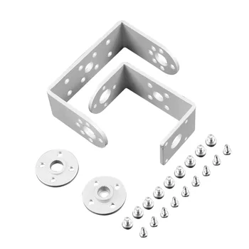 

Robot Intelligent Car Servo Spare Parts Metal U holder + Round Servo Mount Bracket with Screws Robotic Accessories