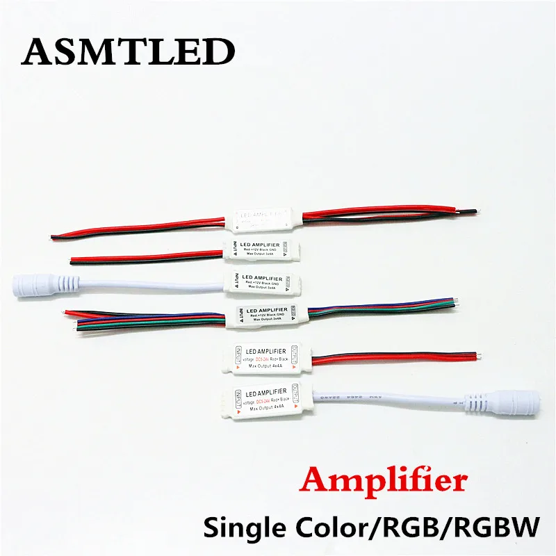 

ASMTLED DC12-24V Ultra Slim MiniSingle Color / RGB / RGBW LED Amplifier Repeater for LED 5050/3528/5630/3014 SMD strip light