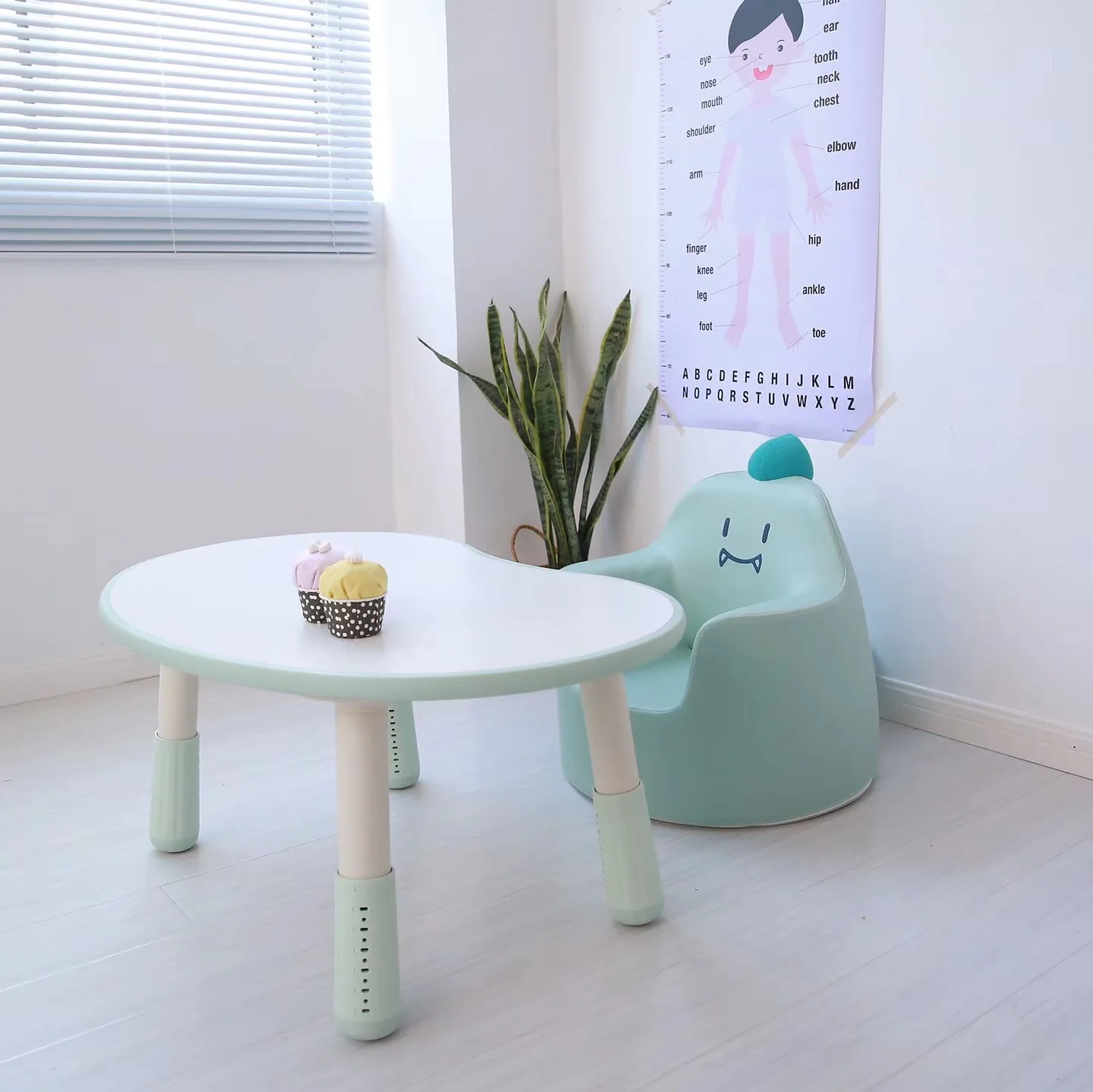 Луи Мода детские столы корейский высота и вращение милый кролик динозавр диван соответствующий стол для чтения детей для учебы - Цвет: S2