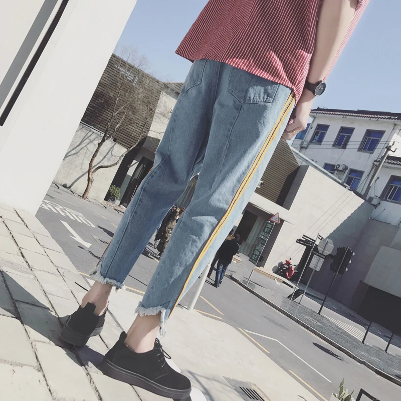 new summer brand Male Bottom Leg Broken Trouser Ankle-Length men baggy Blue Jeans ankle zipper hombre Haren Pants Man big size new summer brand Male Bottom Leg Broken Trouser Ankle-Length men baggy Blue Jeans ankle zipper hombre Haren Pants Man big size