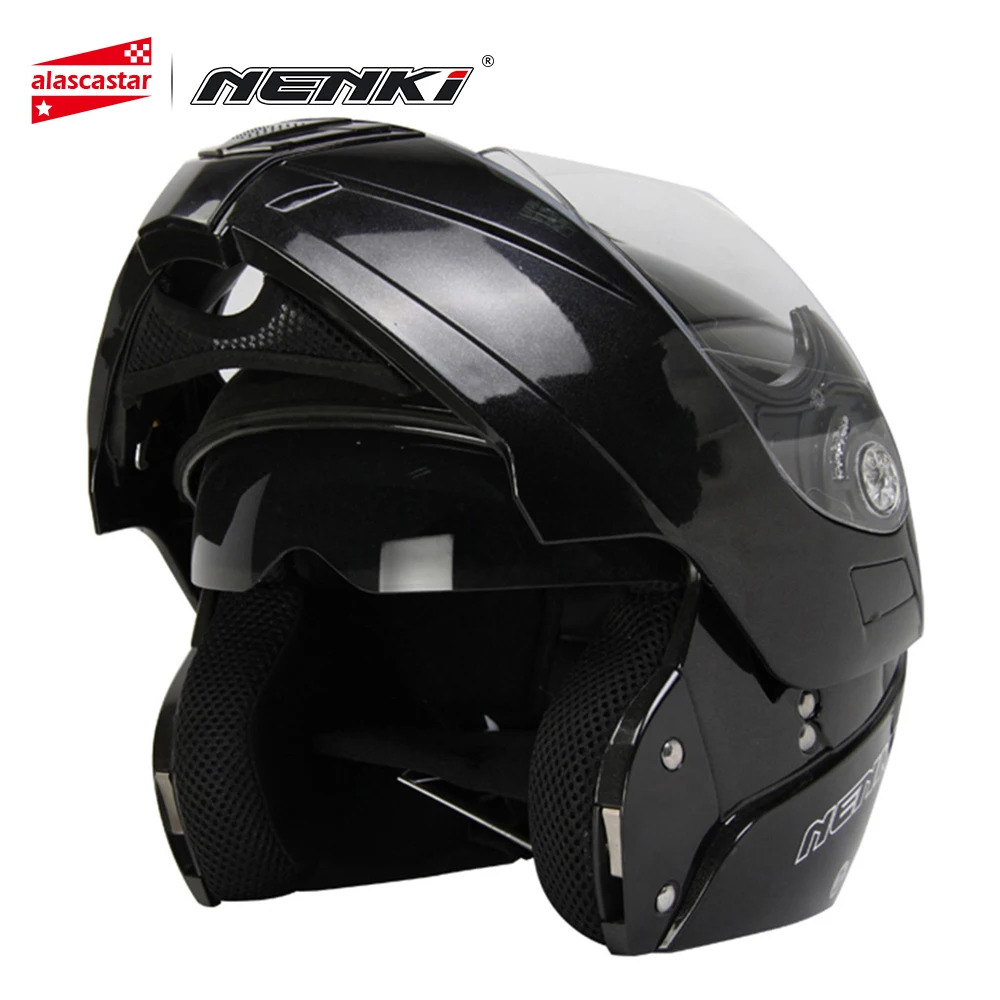 

NENKI Motorcycle Full Face Helmet Modular Flip Up Street Bike Moto Motorbike RacingRiding Helmet with Dual Visor Sun Shield Lens