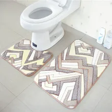 2 шт Набор ковриков для ванной нескользящие 45x50 см и 50x80 см