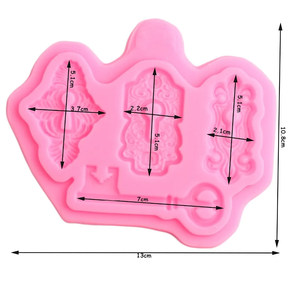 Замки ключи Плесень DIY украшения торта инструменты помадка форма для торта, капкейков силиконовой формы для выпечки конфеты глина форма для шоколадной мастики