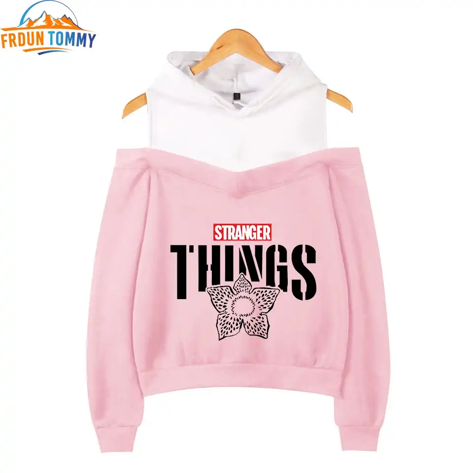 Haosheng Femmes Stranger Things Crop Top Sweats A Capuche Oreilles De Chat Taille Haute Pour Les Filles Haut Hoodies Sweats Pulls Gilets Et Sweats