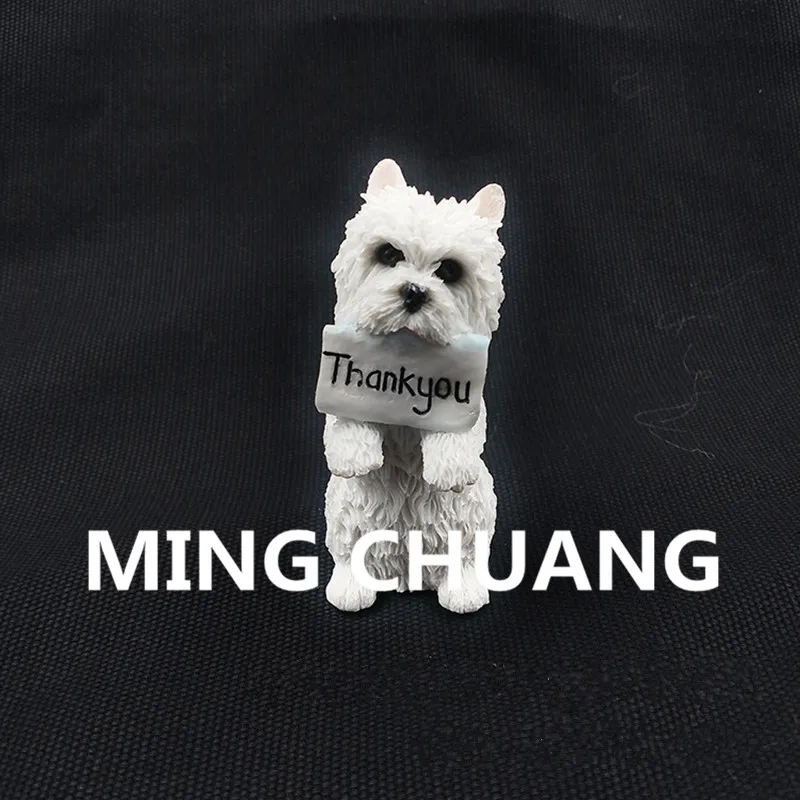 Милая статуя щенка миниатюрная фигурка West Highland White Terrier семейная собака бюст
