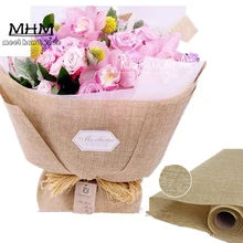 5yard* 48 см цветочная упаковка бумажный упаковочный материал бумажный букет товары для флористов подарочная упаковочная бумага конопляная хлопковая льняная ткань