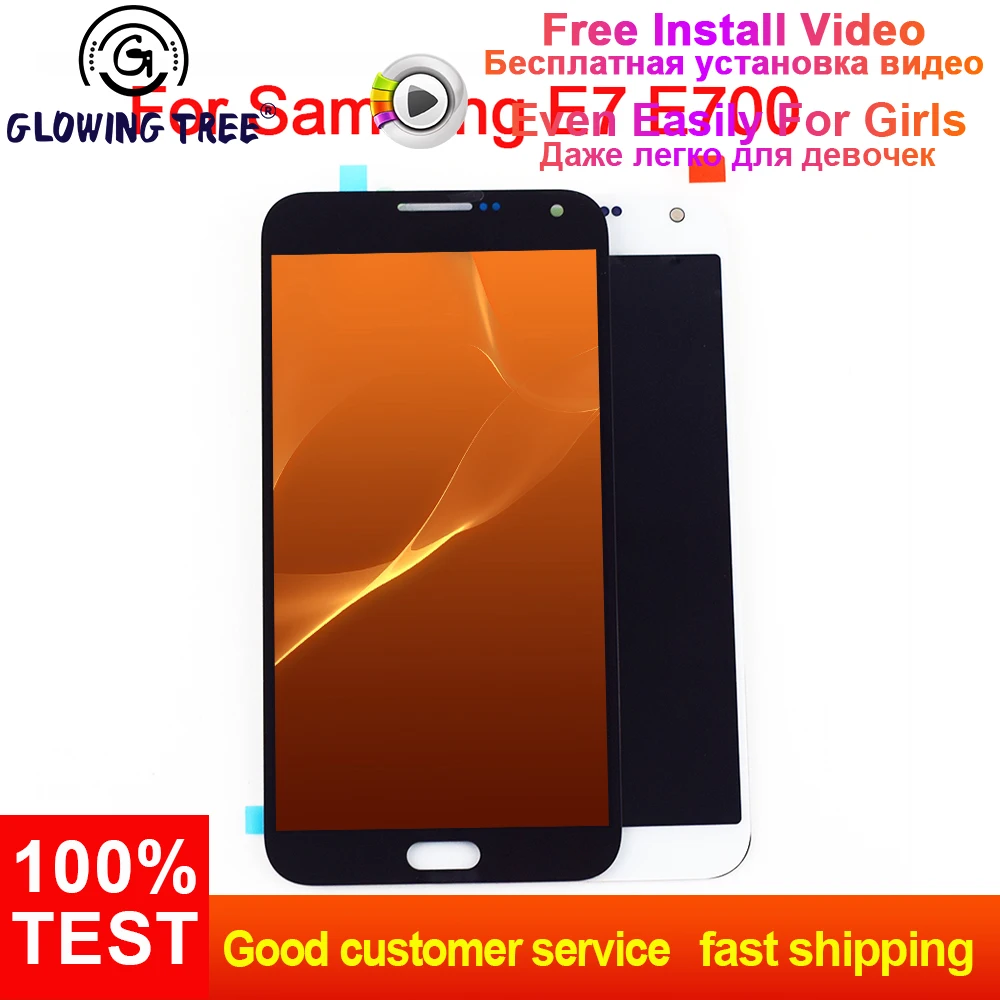

For Samsung Galaxy E7 LCD Screen E700 LCD Display SM-E700F E7000 E7009 E700F LCD Display Touch Screen Digitizer Sensor Assembly