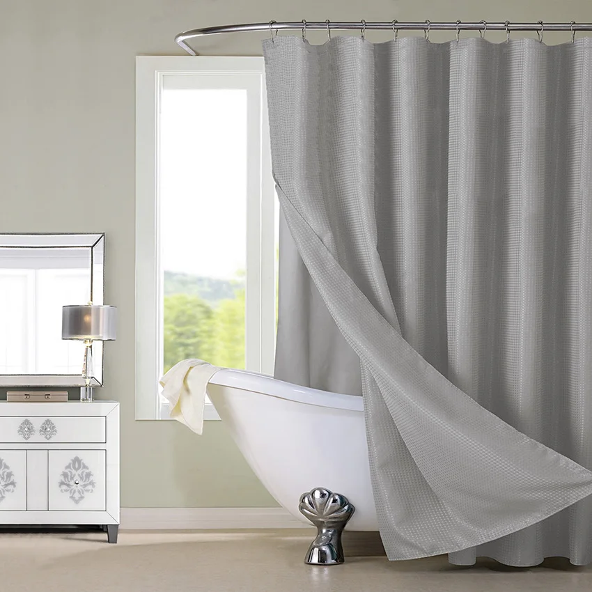 

Dot Lattice Shower Curtains Polyester Waterproof Bath Curtain Mildew Bathroom Curtain with Hooks Home Decor 180CM