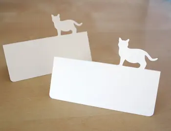 

Kitty Cat place cards rustic Wedding Party Escort Tent seating table number card Placecardspc001