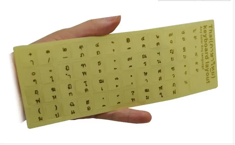 laptop pouch Thai keypad label sticker, Eco-environment Plastic Thai keyboard stickers for Laptop/computer wireless speakers for laptop