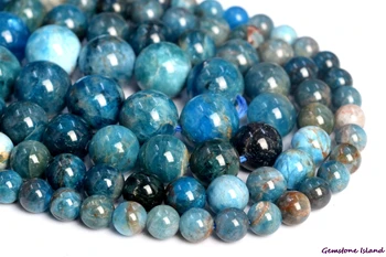 

GemIsl& Wholesale Genuine Natural Stone Apatite Grade A Loose Beads Round Shape 6/8/9-10/12mm