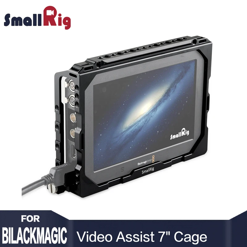 

SmallRig Monitor Cage for Blackmagic Video Assist 7" Nato Rail And a HDMI Clamp Built-in With Nato rail - 1830