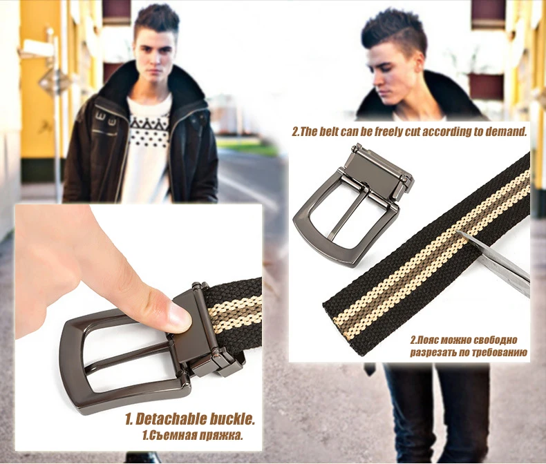 Modis Ceinture Homme мужской ремень Harajuku холщовые ремни elastissche Riem повседневные мужские джинсы kemer съемные пряжки Ремни Поясной Ремень