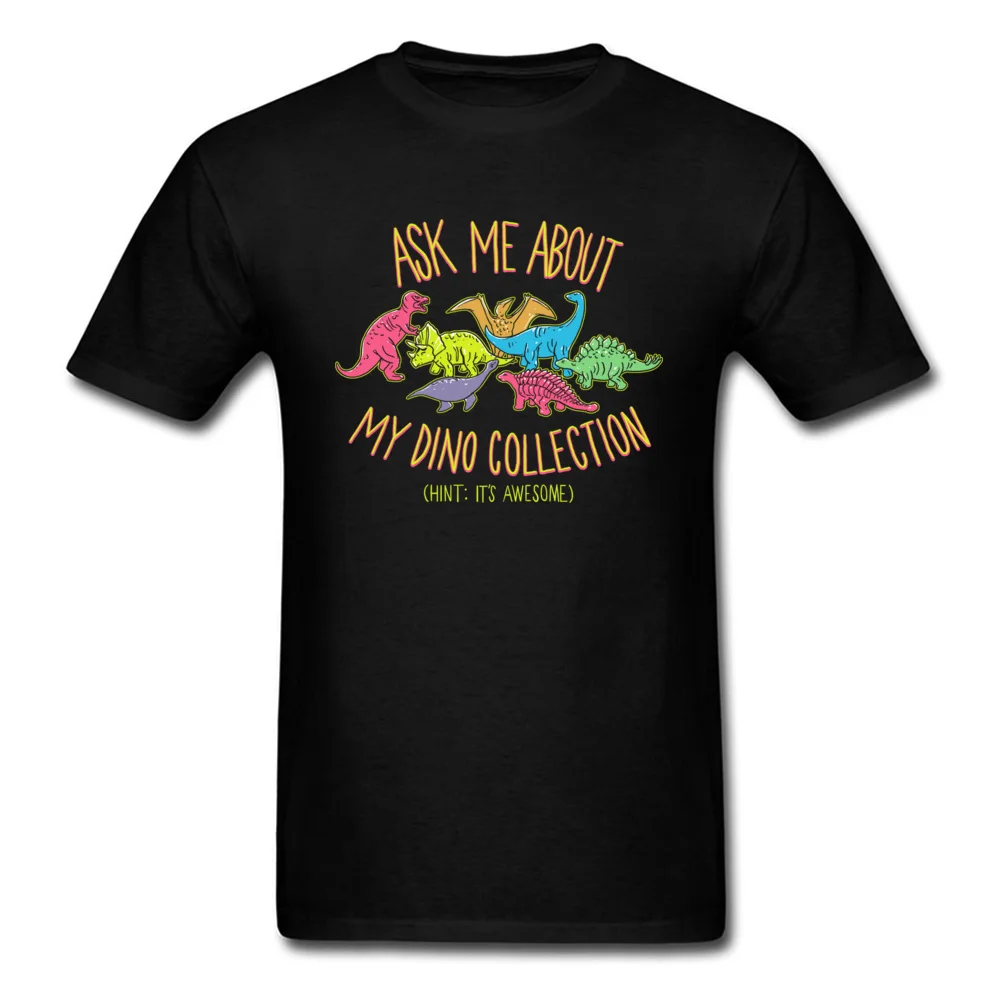 Normal dino collection 5493 Men T Shirt Newest Autumn Short Sleeve Crewneck 100% Cotton Tops & Tees Normal Tee-Shirt dino collection 5493 black