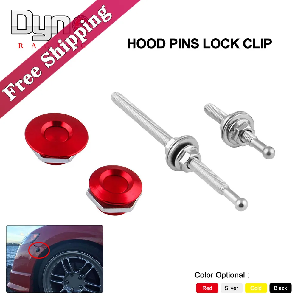Free shipping 25mm/30mm Universal JDM Style Push Button Billet Hood