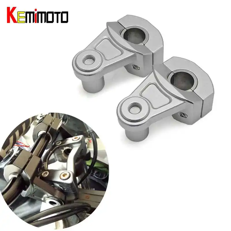 KEMiMOTO Handle bar Risers 7/8" 22mm 1 1/8" 28mm Bars Clamp HandleBar Mount Clamps Riser for BMW