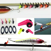 10 шт., пластиковый рыболовный крючок, держатель для удочки, удочка, рыболовные приманки, безопасный держатель, рыболовные снасти, аксессуары