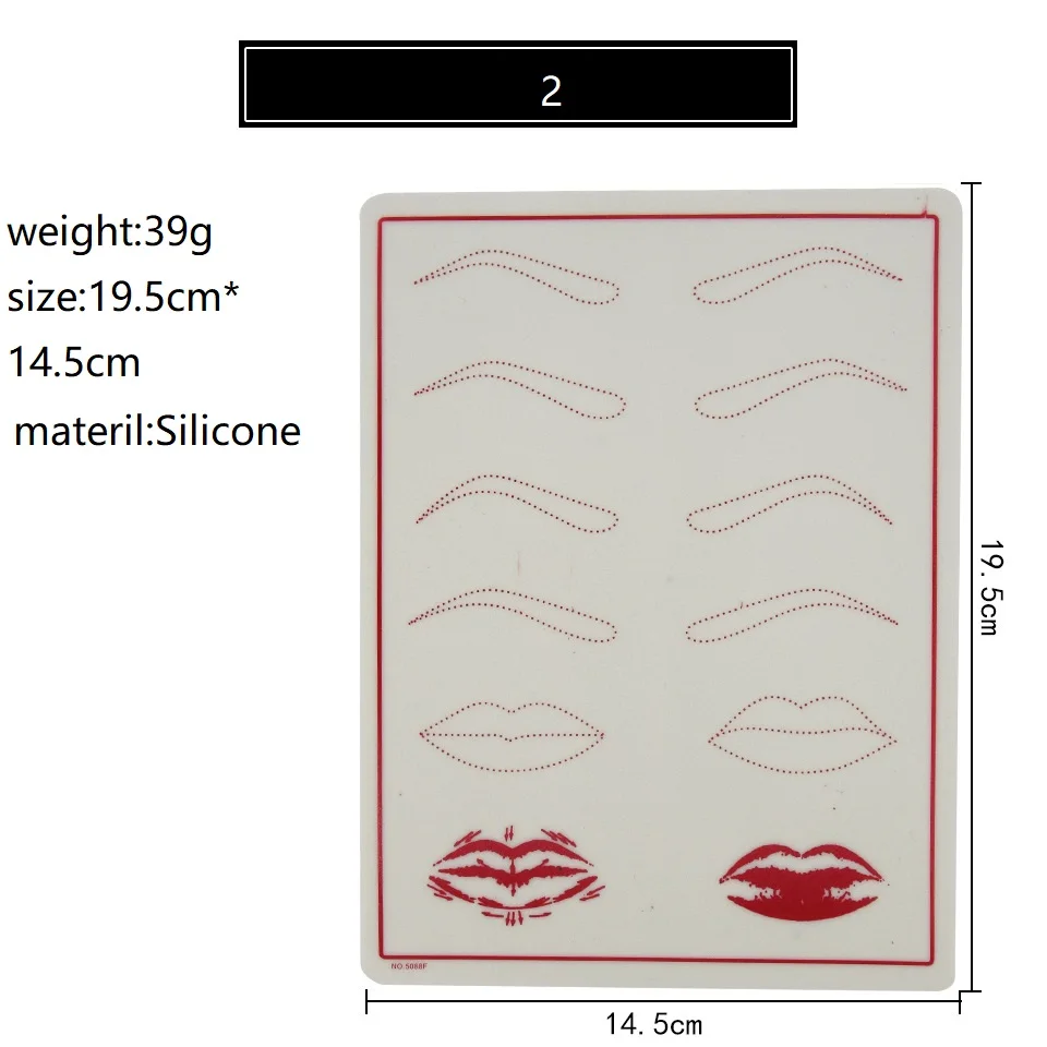 Татуировка практика кожи бровей практика кожи новые татуировки бровей Губы 3D чистый силикон практика кожи татуировки Поставки - Цвет: 2