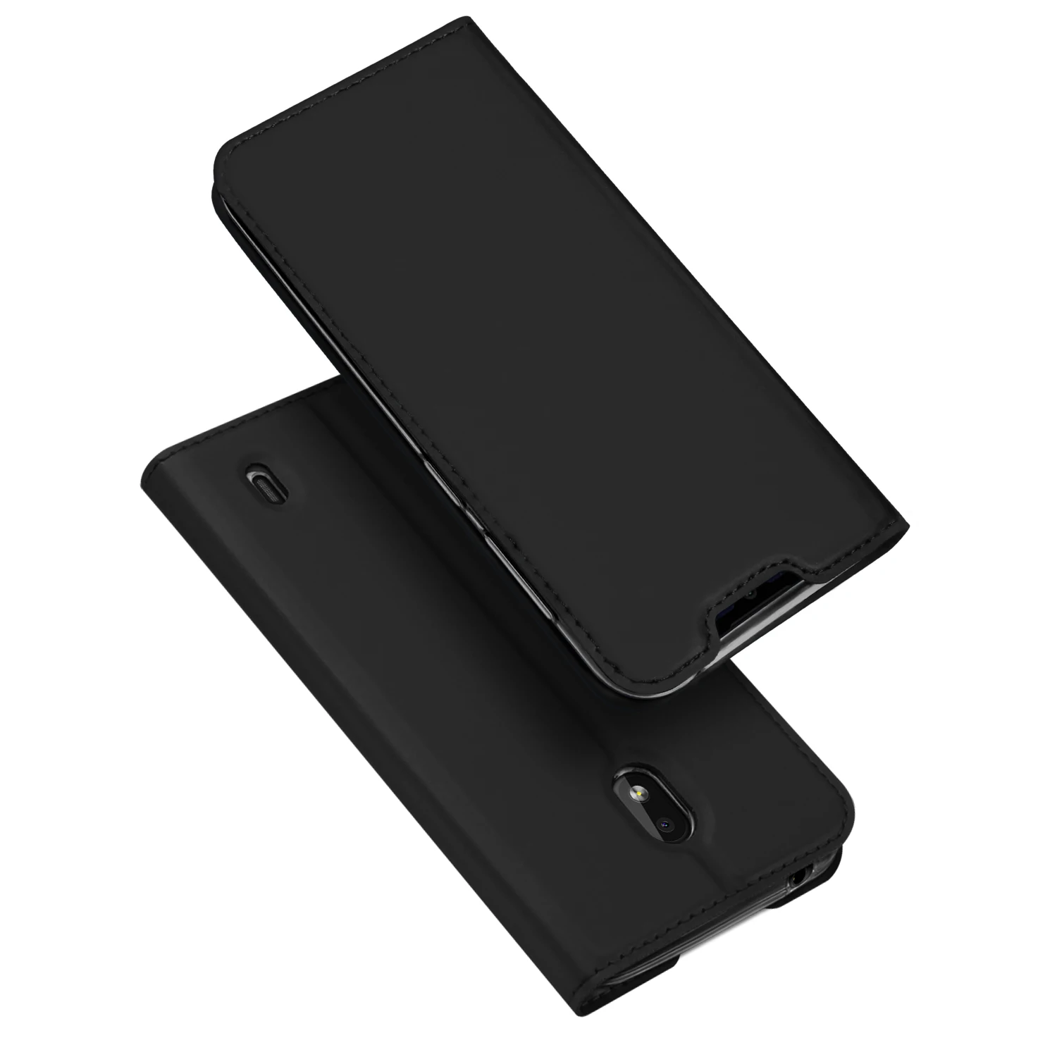 Флип чехол для Nokia 2 PU кожаный мягкий телефона защитный слот карт держатель