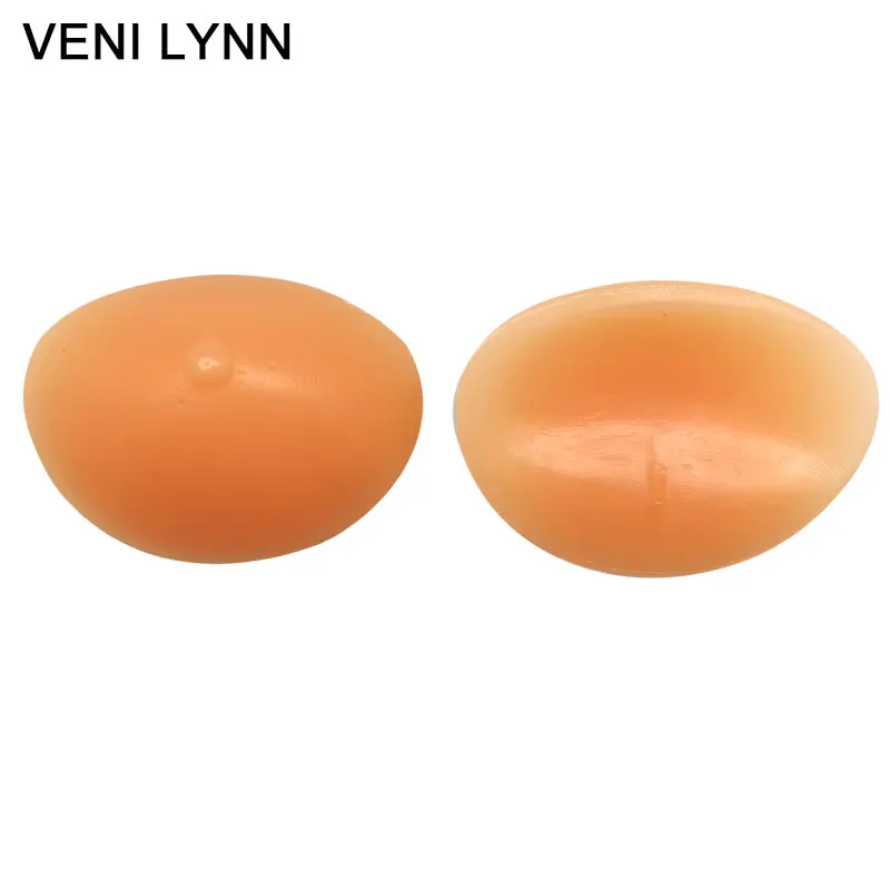 VENI LYNN 265 г/пара, мягкая силиконовая форма для груди, бежевые вставки для бюстгальтера, усилители бюста с сосками, чувствуйте себя как настоящие для мастэктомии