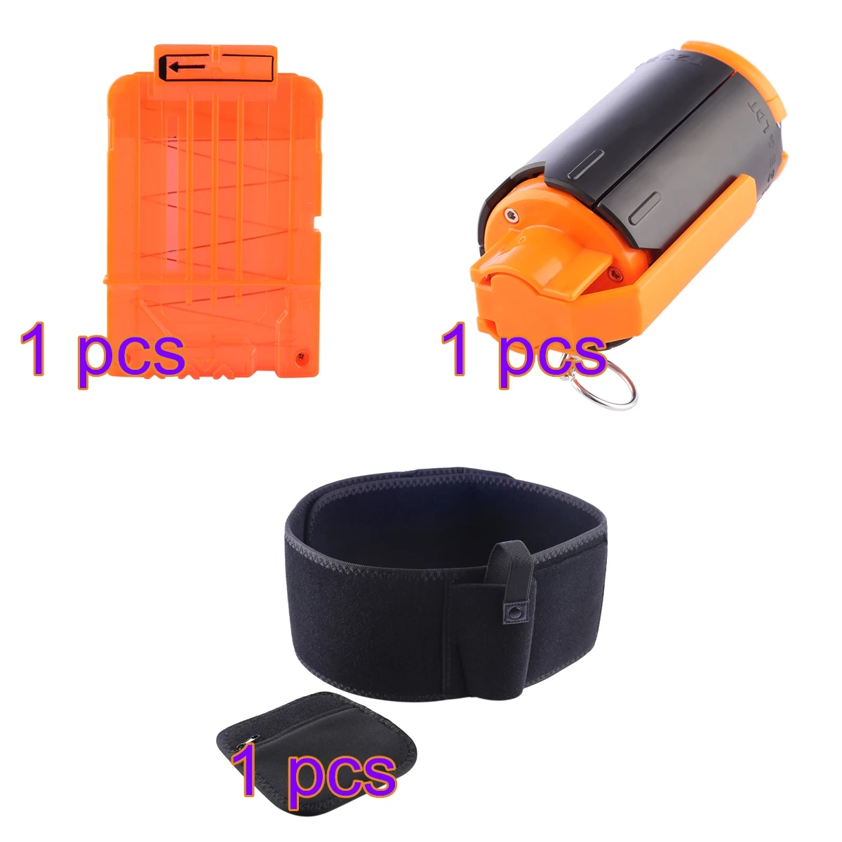 

NFSTRIKE Modified Tactical Accessories Kit Crystal Water Beads Bomb + Soft Bullet Clips For Nerf 6 Bullets + Adjustable Belt