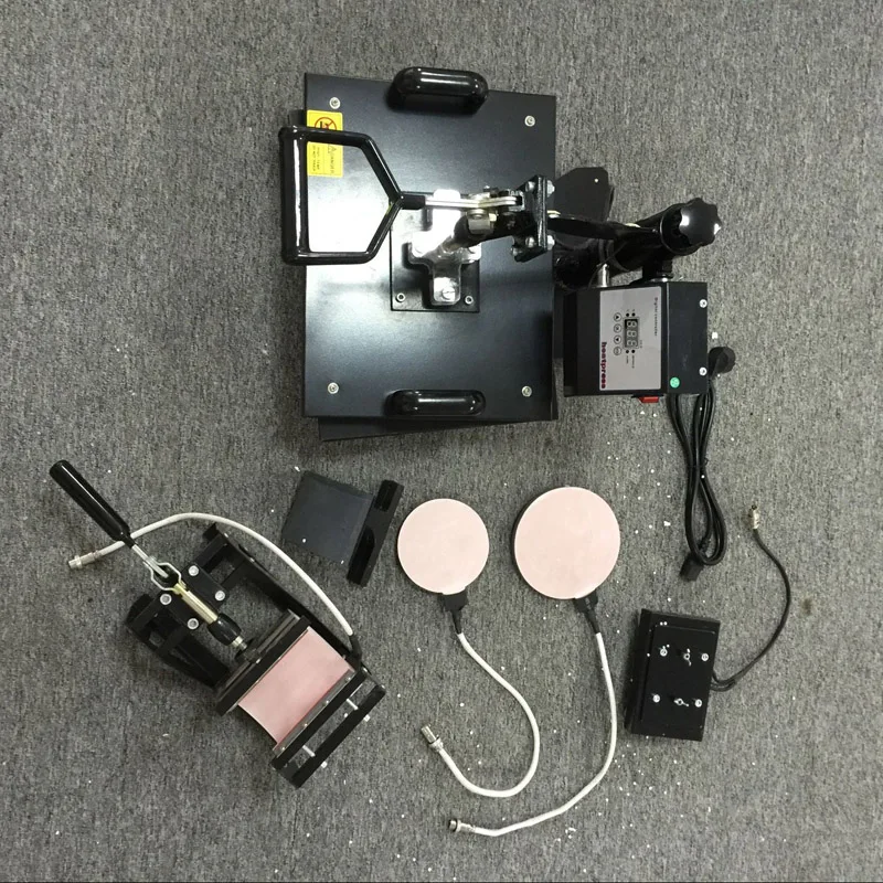 

5 In 1 combo tshirt heat press machine t-shirt heat press machine cap heat press machine