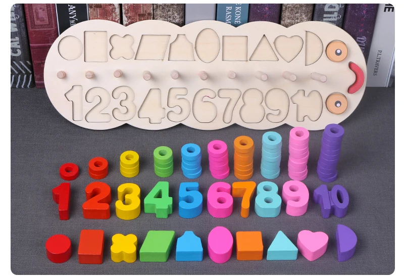 

Montessori Materials Learning To Count Numbers Matching Digital Shape Match Early Education Teaching Math Toys For Children