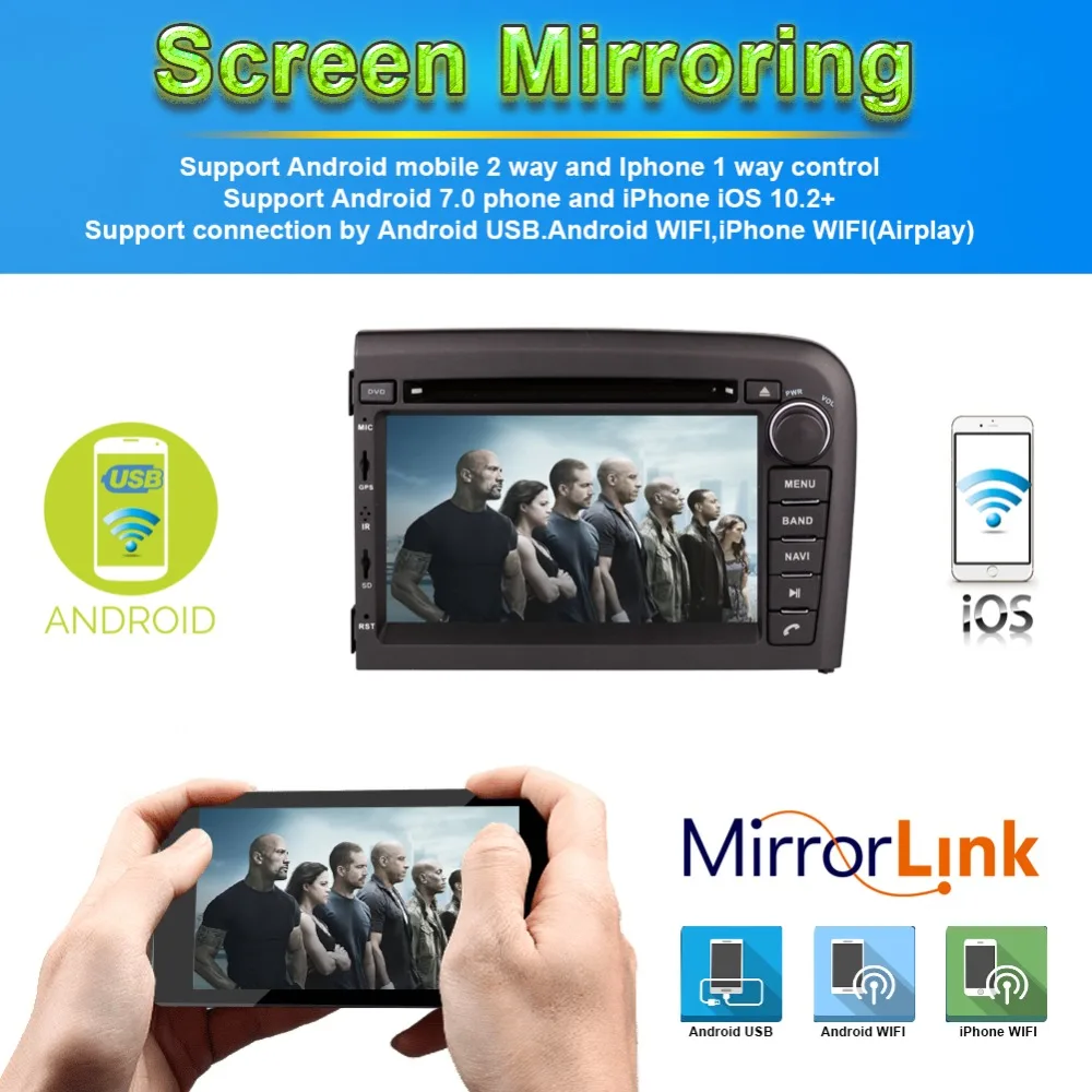 Flash Deal Android 9.0 Octa Core 4GB RAM 32GB ROM Car Radio Stereo CD DVD Player For Volvo S80 1998-2006 GPS Navigation Bluetooth Wifi 7