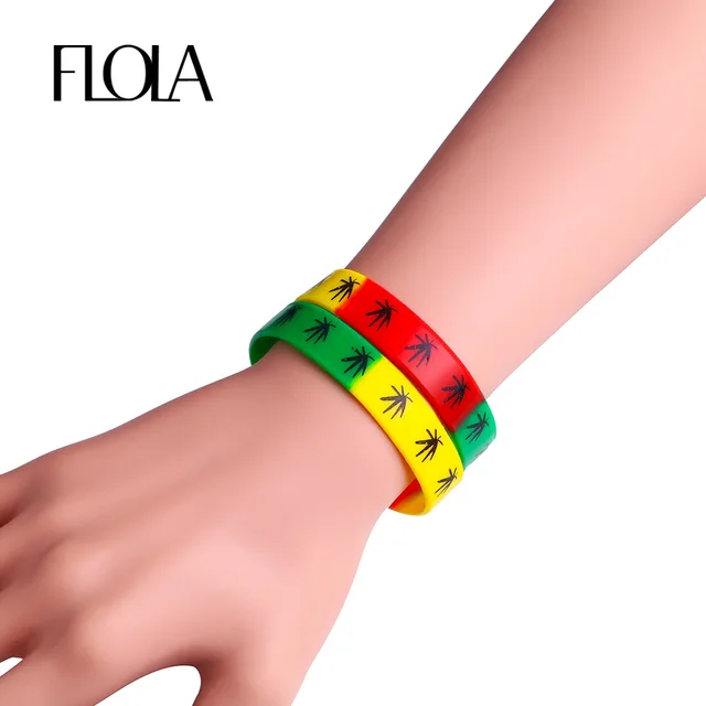 Flola 3 Colors Mix Silicone Rubber Bracelet Uni Wristband Flola 3 Colors Mix Silicone Rubber Bracelet Uni Wristband Bangles Sport Jewelry Brta03