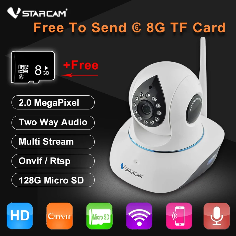 Vstarcam  FULL HD 1080P 2.0MP Wifi IP Camera P2P C38S Wireless IP Pan/Tilt/ Night Vision Security Internet Surveillance Camera