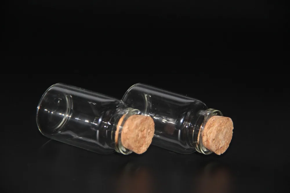 100pcs 30*50mm Clear Glass Bottle Vials Empty Sample Jars with Cork Stopper Message Vial Weddings Wish Bottle Home Storage Box 6