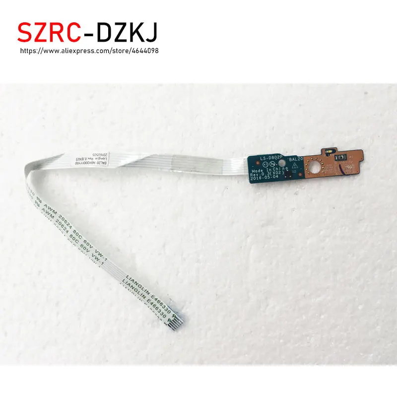 SZRCDZKJ оригинал для DELL Inspiron 15 6 5567 5768 5767 5565 плата кнопки питания W кабель NBX0001YY00 LS