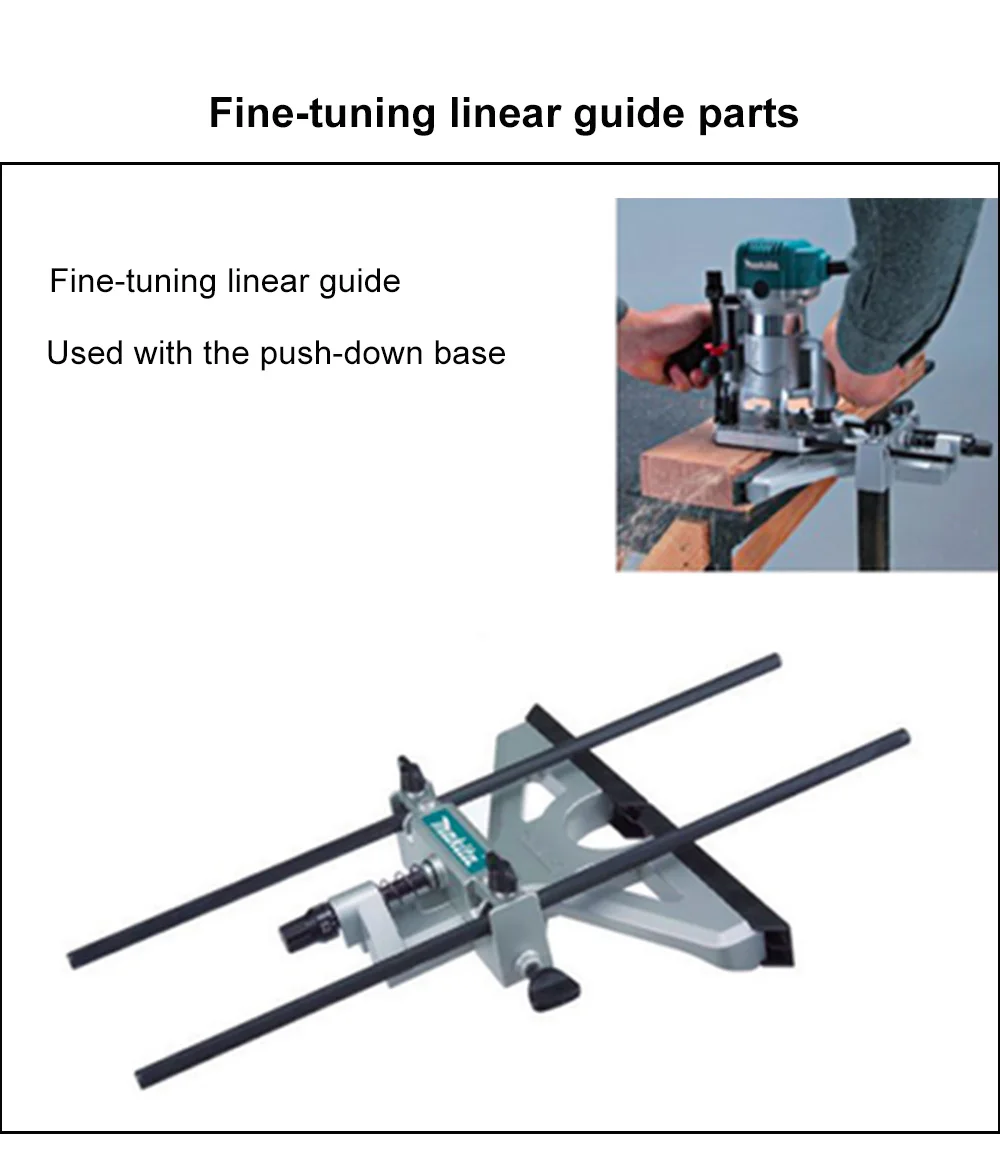 Makita RT0700C деревообрабатывающий обрезной станок дополнительные аксессуары Базовые части линейные направляющие Прозрачная основа щелевой пресс-в основе - Цвет: Linear Guide