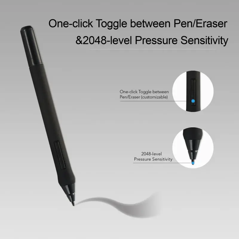 Caneta para Xp-caneta Tech. Power Stylus 2048-nível Pressão Sensibilidade Aperto Artista 16 - 22 22e Monitor Gráfico Pn02 - Imagem 2