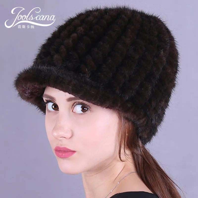 Joolscana зимняя шапочка мех шапка женская зимние шапки для женщин русская меховая