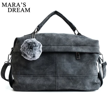 

Mara's Dream 2018 PU Leather Handbags Women Tassel Casual Tote Bags Pendant Vintage Women Handbags Ladies Crossbody Bags Sac