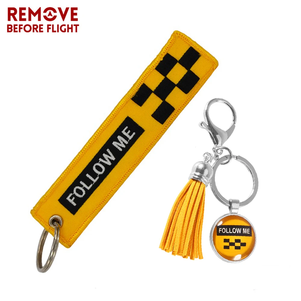 Remove Before Flight Follow Me Keychain for Bags llavero