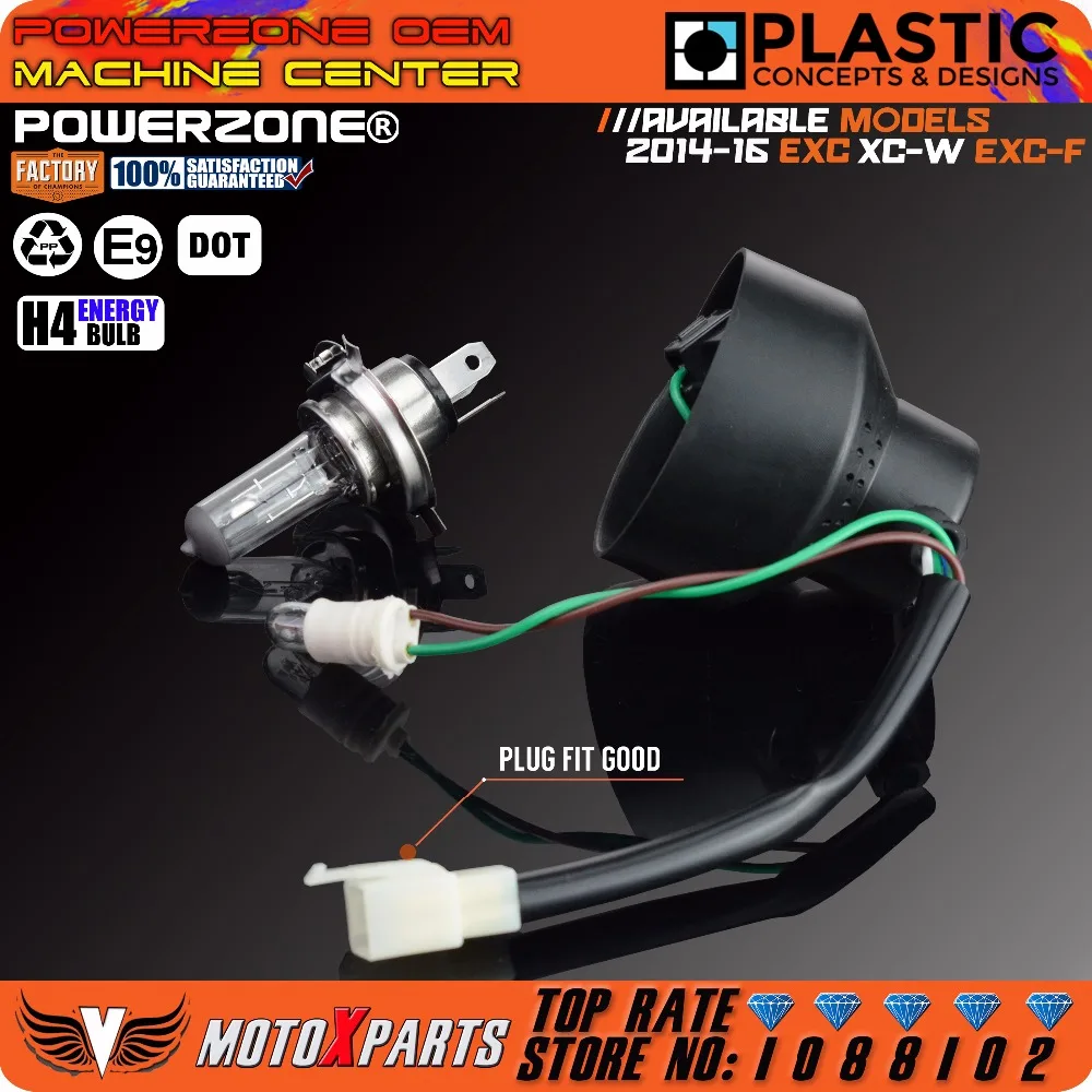Фара PowerZone для мотоцикла кроссового велосипеда оранжевая фара KTM SX EXC XCF SXF SMR 2015