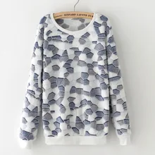 Весенний Женский свитшот с принтом животных и звезд, флисовые бархатные пуловеры в горошек, толстовки с капюшоном, вязаные топы с длинными рукавами, MZ2083