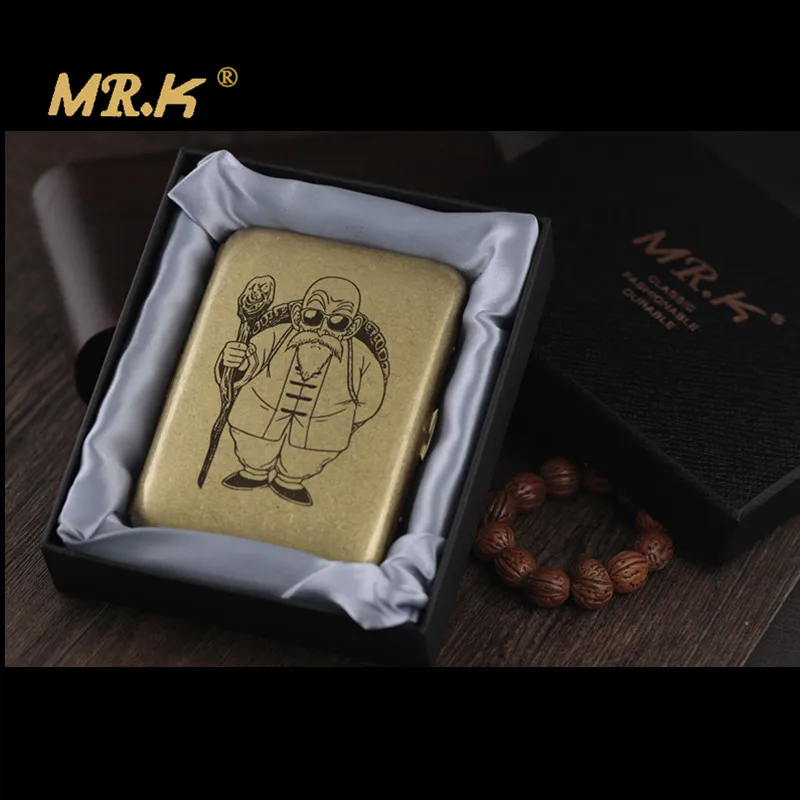 

MR.K 016 Vintage Style Dragon Ball Master Roshi Goku Male Pure Copper 16 Cigarettes Case Box Smoking Accessaries Smoke Box Case