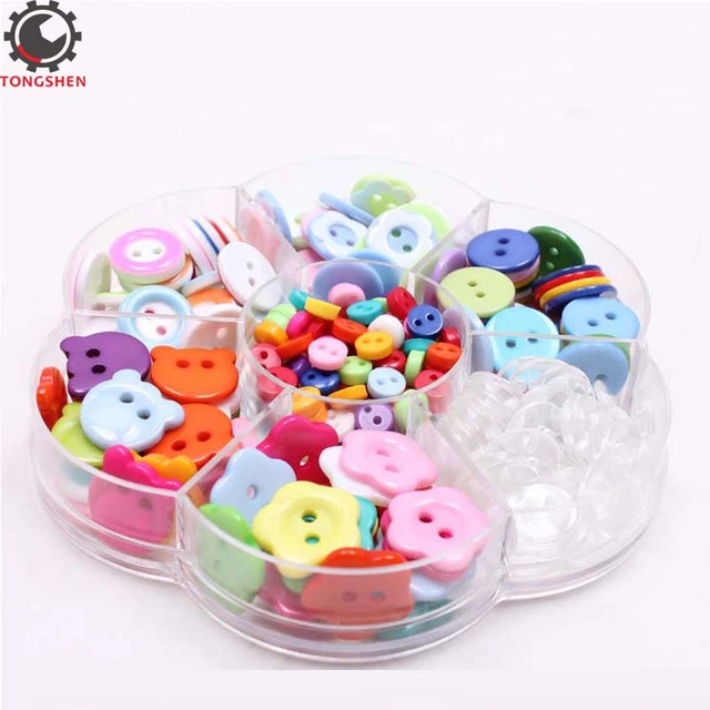 1 Bottle Colorful Mini Tiny Buttons Resin Buttons DIY Button Handmade  Materials for Sewing Crafts Making (Assorted Color) 