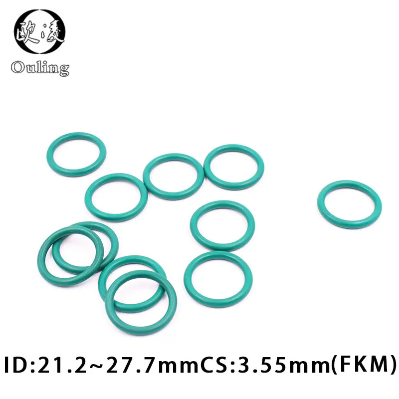 Уплотнительные кольца Green FKM 5 шт./лот уплотнительные cs3.55 мм ID21.2/22 4/23 6/25/25.8/26.5/27