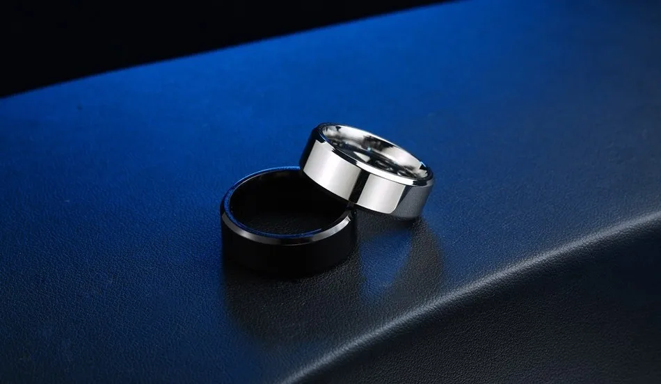 BEIER, серебряное, нержавеющая сталь, хип-хоп, мужское кольцо, полированное, черное, 24k золото, титановое кольцо, модное ювелирное изделие, BR-R006