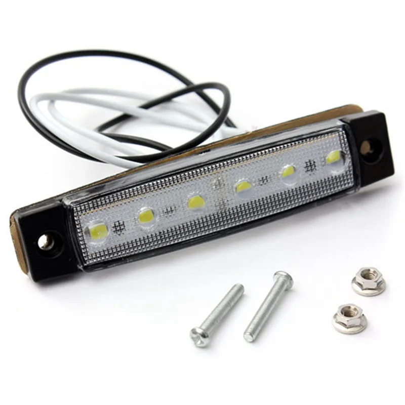 MOONBIFFY 1 шт. DC 24 В 6 SMD СВЕТОДИОДНЫЙ Автомобильный Фонарь для автобуса, грузовика, прицепа, грузовика, боковой габаритный световой индикатор, боковой светильник, белый/красный/янтарный/синий/зеленый