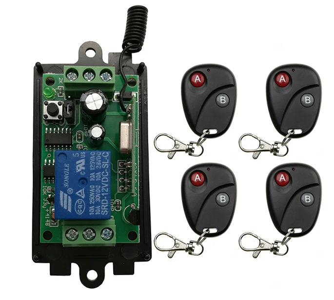 DC 9V 12V 24V 1 CH 1CH RF беспроводной переключатель системы дистанционного управления