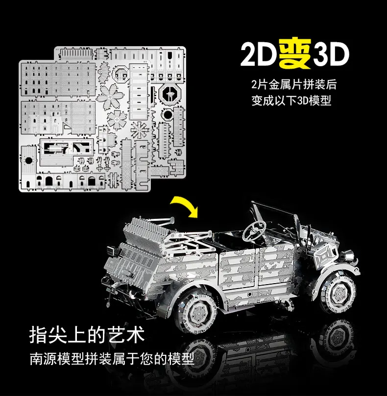 MMZ модель NANYUAN 3D металлическая модель комплект W82 Kubelwagen модель автомобиля сборка модель DIY 3D лазерная резка модель головоломки игрушки для взрослых