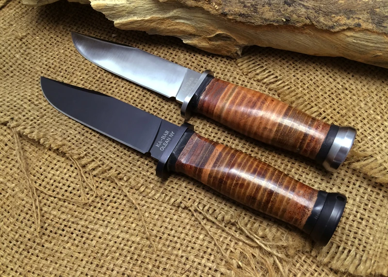 Новейший охотничий KA BAR OLEAN NY USN MK1 фиксированный нож 7CR17Mov Лезвие сталь + кожаная